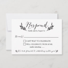Mr. & Kraft Rustic Bröllop OSA card Inbjudningar