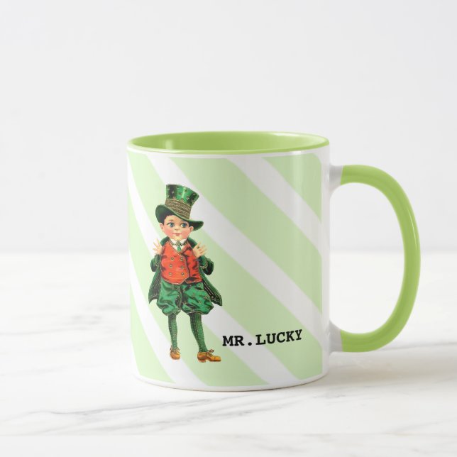 Mr Lucky | Anpassat namn St. Patrick's Day Gift Mugg (Höger)