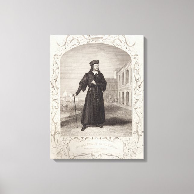Mr Macready as Shylock, Act I Scene 3, in 'The Mer Canvastryck (Framsida)