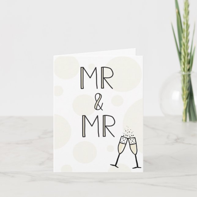 Mr & Mr Bröllop Card Kort (Framsida)