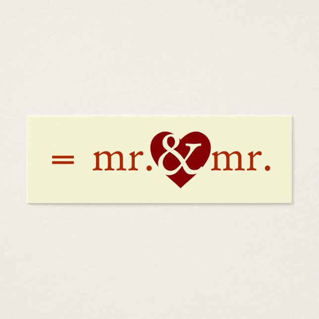 Mr & Mr Do the Math Märkres Litet Visitkort (Framsidan)