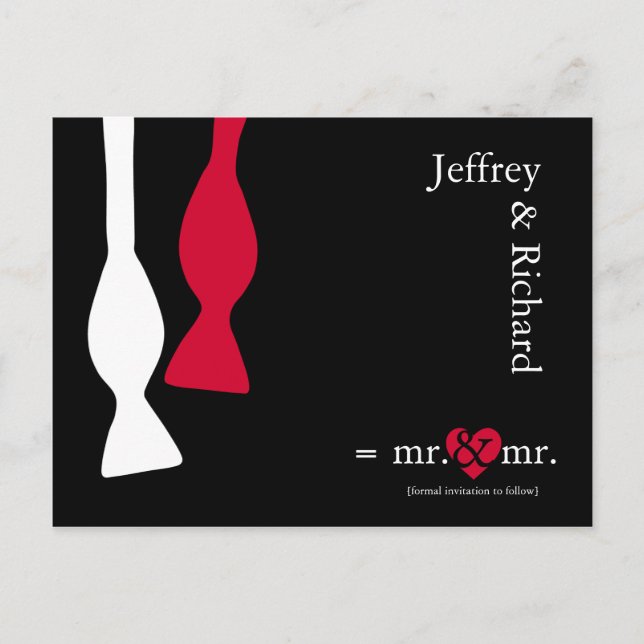 Mr & Mr Do the Math Postcard Meddelande Vykort (Framsida)