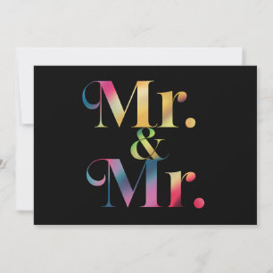 Mr. & Mr. Gay Sängkammarfest Gayäktenskap Inbjudningar