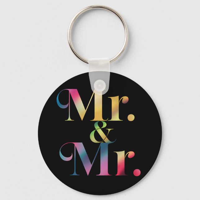 Mr. & Mr. Gay Svärmannafest HBTQ-äktenskap  Nyckelring (Framsida)