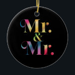 Mr. & Mr. Gay Svärmörsfest HBTQ-äktenskap  Julgransprydnad Keramik<br><div class="desc">Mr. & Mr. Gay Svärmörsfest HBTQ-äktenskap</div>