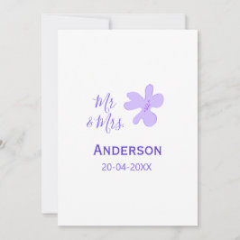 Mr & Mrs add family name date year wedding favor g Inbjudningar