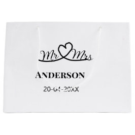 Mr & Mrs add family namn date year bröllopsförmån 