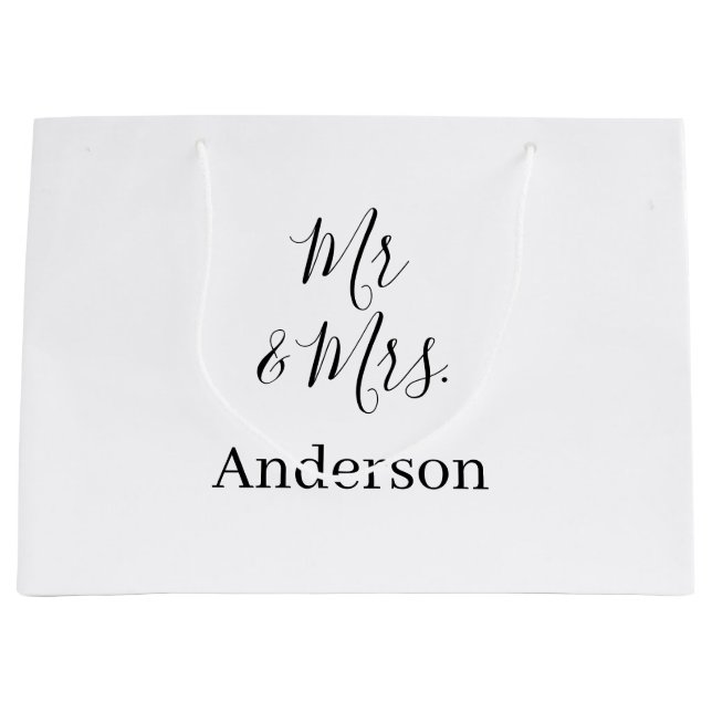 Mr & Mrs add family namn date year bröllopsförmån  (Framsidan)