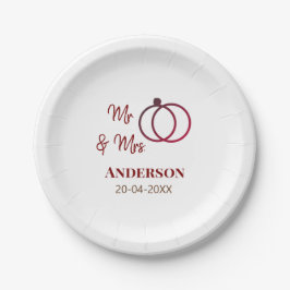 Mr & Mrs add family namn date year bröllopsförmån 