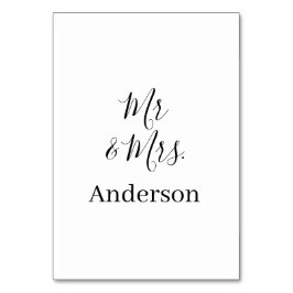 Mr & Mrs add family namn date year bröllopsförmån  Bordsnummer