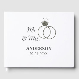 Mr & Mrs add family namn date year bröllopsförmån Gästböcker