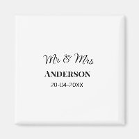 Mr & Mrs add family namn date year bröllopsförmån 