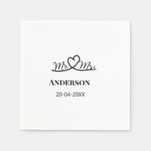 Mr & Mrs add family namn date year bröllopsförmån 