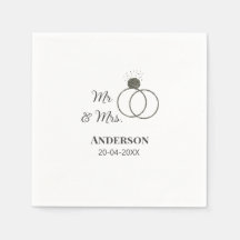 Mr & Mrs add family namn date year bröllopsförmån 