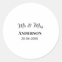 Mr & Mrs add family namn date year bröllopsförmån 
