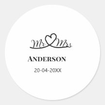 Mr & Mrs add family namn date year bröllopsförmån 
