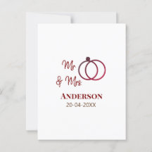 Mr & Mrs add family namn date year bröllopsförmån 