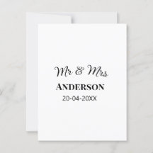 Mr & Mrs add family namn date year bröllopsförmån 
