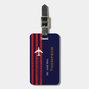 Mr. & Mrs. Airplan-anpassadet namn Bagagebricka
