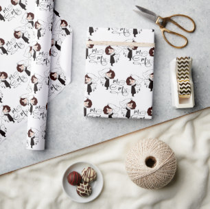 Mr & Mrs Bride and Groom Happiness Presentpapper