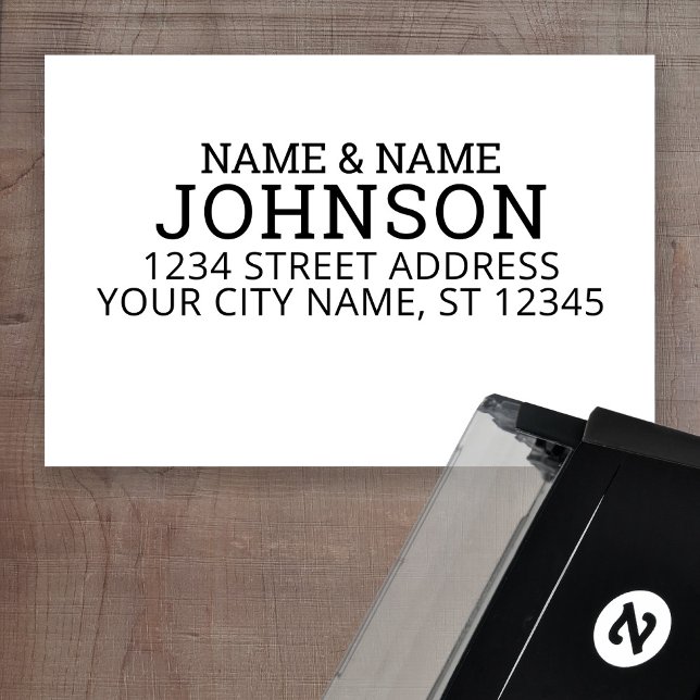 Mr. & Mrs Bröllop - Returadressen Fet Tont Självfärgande Stämpel (Skapare uppladdad)