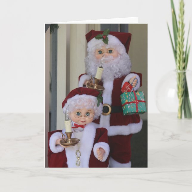 Mr & Mrs Claus-kort Helgkort (Framsida)