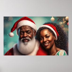 Mr. & Mrs Claus Wall Poster