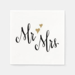 Mr & Mrs. - Cocktail Napkins Pappersservett