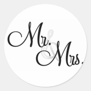 Mr & Mrs Cupkaka Toppers Runt Klistermärke
