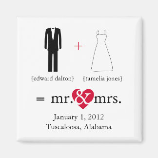Mr & Mrs Do the Math Spara datum magneter