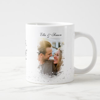 Mr & Mrs Elegant Förlovning Jumbo Mugg