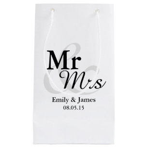 Mr&Mrs enkelt elegantt typografibröllop