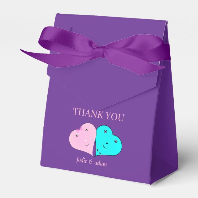 Mr & Mrs Favor Box Presentaskar (Framsidan Sidan)