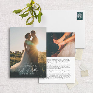 Mr & Mrs First jul Helgdag Photo Card Julkort
