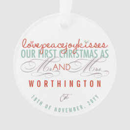 Mr & Mrs First jul Mistletoes Photo Bröllop