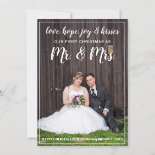 Mr & Mrs First-jul Nyligen jul Julkort