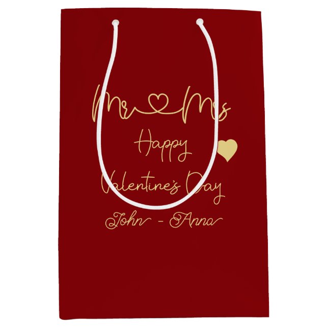 Mr & Mrs Happy Valentine's Day Gift Bag (Framsidan)