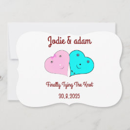 Mr & Mrs hjärts Inbjudningar