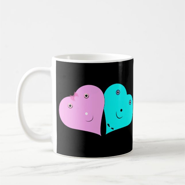 Mr & Mrs hjärts Kaffemugg (Vänster)