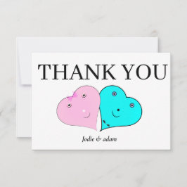 Mr & Mrs hjärts Tack Kort