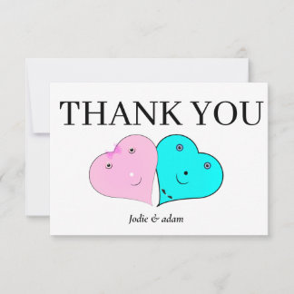 Mr & Mrs hjärts Tack Kort