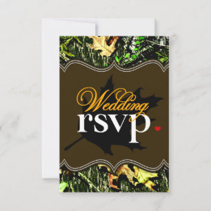 Mr & Mrs Hunting Camo Brown Bröllop OSA Cards Kort