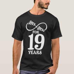Mr. & Mrs i 19 år 19:e Bröllop-årsdagen T Shirt