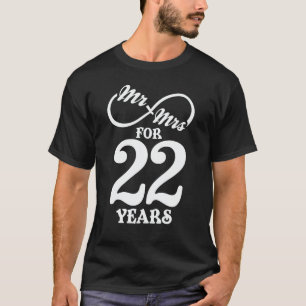 Mr. & Mrs i 22 år, 22:e Bröllop-årsdagen T Shirt