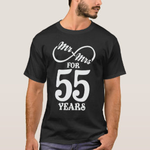 Mr. & Mrs i 55 år 1:a Bröllop-årsdagen T Shirt