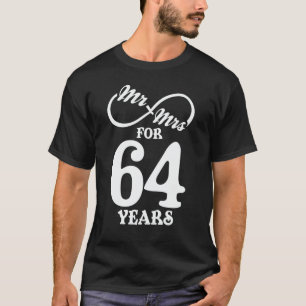 Mr. & Mrs i 64 år 64 Bröllop-årsdagen T Shirt