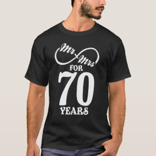 Mr. & Mrs i 70 år 70 Bröllop-årsdagen T Shirt