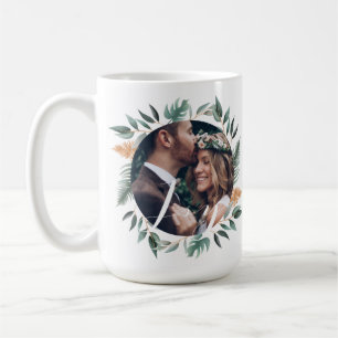 Mr & Mrs Joy Sage Helgdag Greenery Wandey Photo Kaffemugg