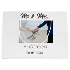 Mr & Mrs lägg till efternamn datum år bröllopsgåva