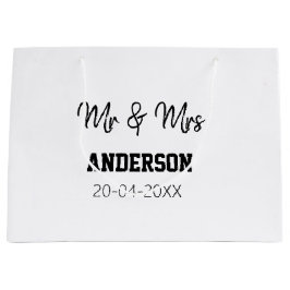 Mr & Mrs lägg till efternamn datum år bröllopsgåva